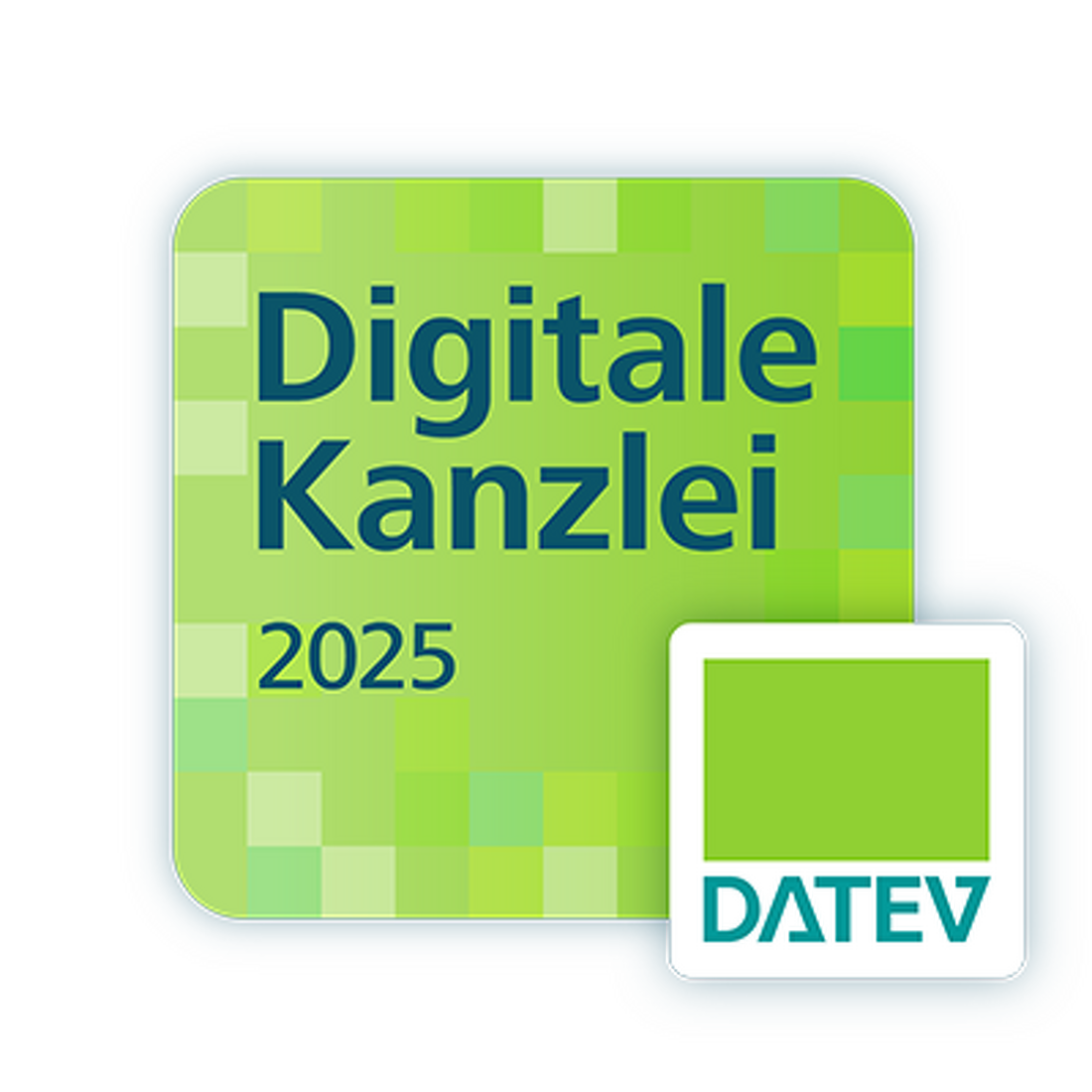 Logo der Digitalen Kanzlei 2025 von Datev, mit dem Lehleiter + Partner 2025 ausgezeichnet wurde.